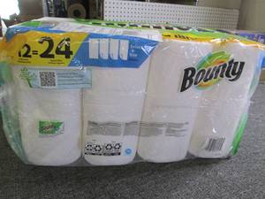 lot 242 image: package of bounty 1224 paper towel...