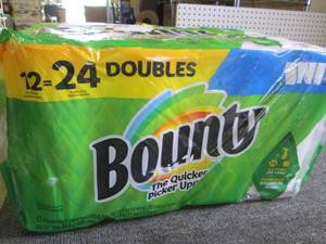lot 243 image: package of bounty 1224 paper towel...