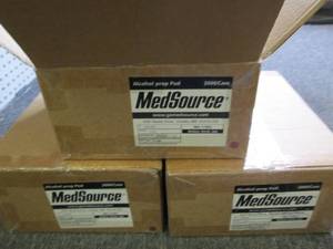 lot 297 image: 3 cases of medsource alcohol prep p...