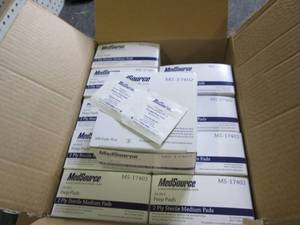 lot 302 image: 3 cases of medsource alcohol prep p...