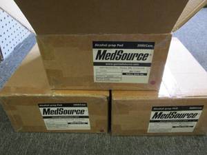 lot 303 image: 3 cases of medsource alcohol prep p...