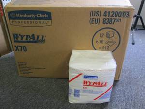 lot 336 image: case of wypall x70 12 packages of 7...