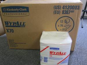 lot 339 image: case of wypall x70 12 packages of 7...