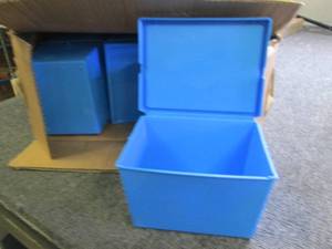 lot 393 image: case of 50 hinged containers 6x5x4...