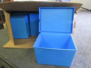 lot 394 image: case of 50 hinged containers 6x5x4...