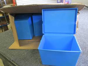 lot 395 image: case of 50 hinged containers 6x5x4...