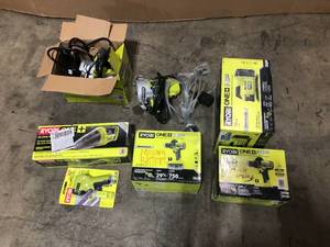 lot 25 image: Lot of Mixed Power Tools and Accessories Various Models and Conditions  Customer Returns See Pictures