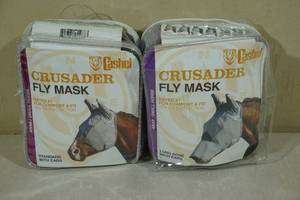 lot 128 image: 2 Cashel Crusader Fly Masks ArabSmall Horse