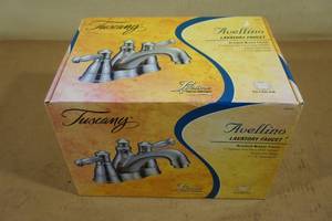 lot 157 image: Tuscany 4 Bathroom Faucet Brushed Nickel Finish