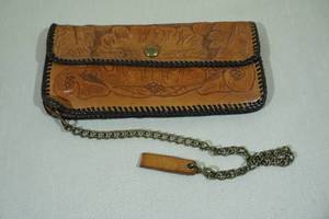 lot 209 image: Hand Tooled Leather Truckers Wallet