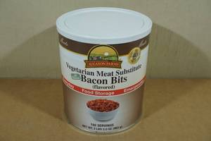 lot 227 image: Augason Farms Vegetarian Meat Substitute Bacon Bits Emergency Food