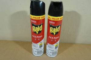 lot 228 image: Two 20oz Bottles Raid Ant & Roach Spray