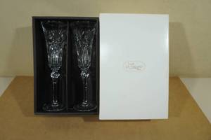 lot 231 image: Genuine Lead Crystal Champagne Flutes
