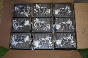 lot 241 image: 21 Novelty Wine Glasses - All Pro GunPatriotic Themed