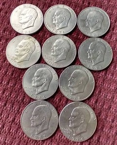 (10) Eisenhower Dollars