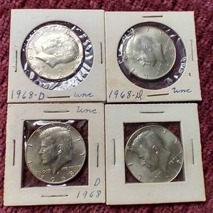 (4) 40% Kennedy Half Dollars
