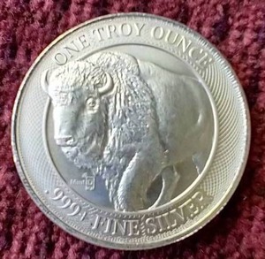 Buffalo 1 Oz Silver Round With NFC Chip