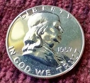 1957 Proof Franklin Half Dollar