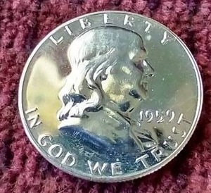 1959 Proof Franklin Half Dollar
