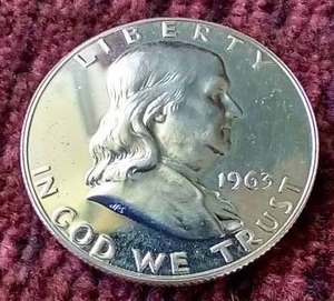 1963 Proof Franklin Half Dollar