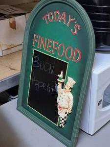 lot 1177 image: Todays Fine Food ChalkboardSign