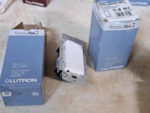 lot 332 image: Lot of (2) Lutron RadioRA 2 Switches RRD-8ANS-WH