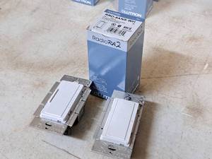 lot 334 image: Lot of (3) Lutron RadioRA 2 Switches RRD-8ANS-WH