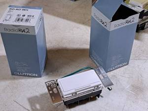 lot 341 image: Lot of (2) Lutron RadioRA 2 Switches RD-RD-WH