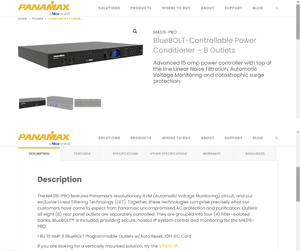 lot 247 image: Panamax Rack-Mount 8-Outlet Home Theater Power Management System M4315-PRO