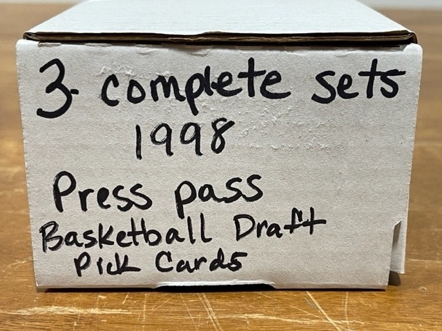 lot 43 image: 3 Complete Sets 1998 Press Pass Basketball Draft Pick Cards