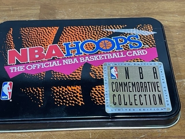lot 54 image: NBA Hoops Basketball Cards and Tin