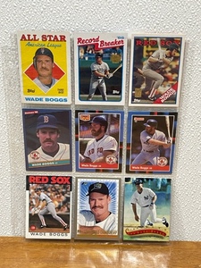 lot 4 image: Wade Boggs Baseball Trading Cards