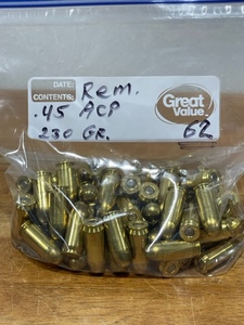 lot 80 image: 62 Rounds Remington .45 ACP