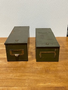 lot 72 image: Vintage Metal Safety Deposit Boxes