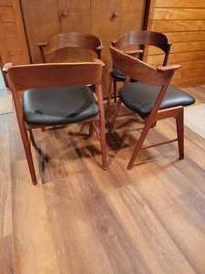 lot 6 image: Kai Kristiansen Teak Dining Chairs