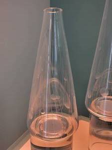 lot 107 image: Stunning MCM Etched Glass Candle Flutes