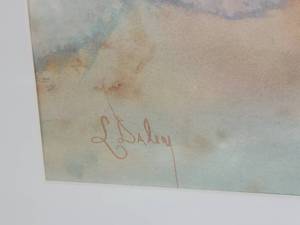 lot 22 image: Breathtaking Fine Art Watercolor Print by Leonard Daley - Peak