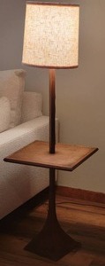 lot 53 image: Vintage MCM Floor Lamp  Side Table