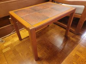 lot 116 image: Warm MCM Tile Surface Side Table