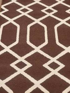 lot 124B image: Contemporary Art Deco Pattern Runner - Mocha - B