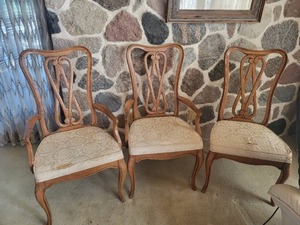 lot 19 image: 2 Vintage Arm Chairs with Matching Side Chair