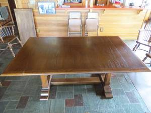 lot 26 image: Vintage Conant Ball Dining Room Table
