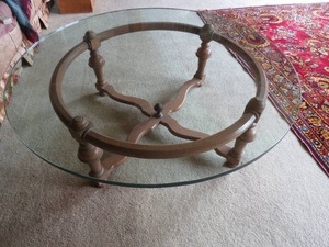 lot 28 image: Glass Top Coffee Table