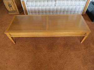 lot 38 image: Vintage Coffee Table with Drawers on each End