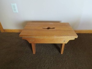 lot 102 image: Vintage Handcrafted Step Stool