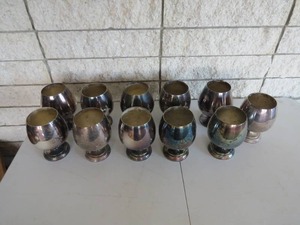 lot 114 image: 11 Piece lot of Silver Plated Trophy Cups