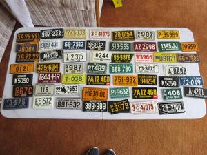 lot 134 image: Lot Of Collectible Mini License Plates