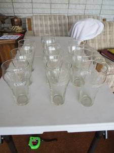 lot 138 image: 10 Vintage Coca Cola Glasses