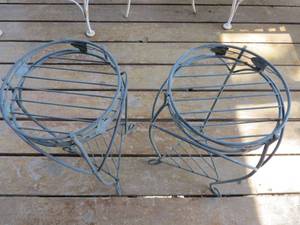 lot 167 image: Two Wrought Iron Plant Stands