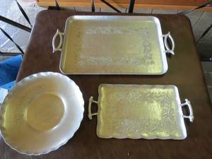 lot 211 image: Forged Aluminum Serving Trays